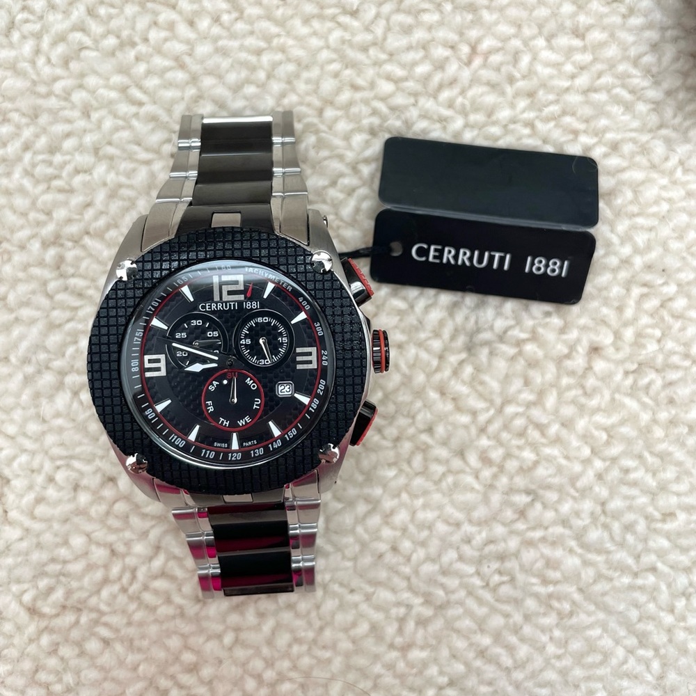 Cerruti 1881 Stainless Steel Watch NWT